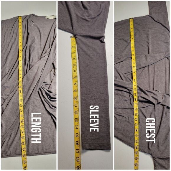 Costa Blanca Stylish Gray Draped Infinity Cardigan Women's Medium Large - Picture 11 of 11